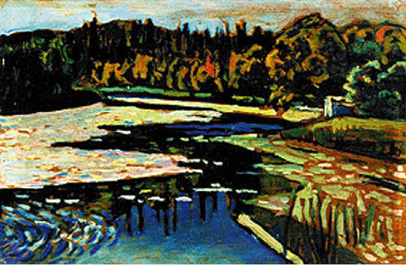 Fluss im Herbst. von Wassily Kandinsky