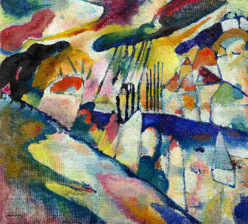 Landschaft mit Regen von Wassily Kandinsky
