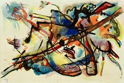 Abstrakte Komposition (Blaugold) 1915