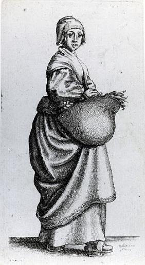 Maid returning from market