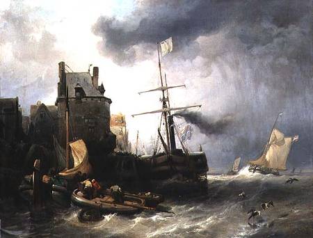 The Storm at Dunkirk von Wijnand Joseph Nuyen