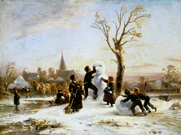 Der Schneemann im Dorf von Wilhelm Alexander Meyerheim