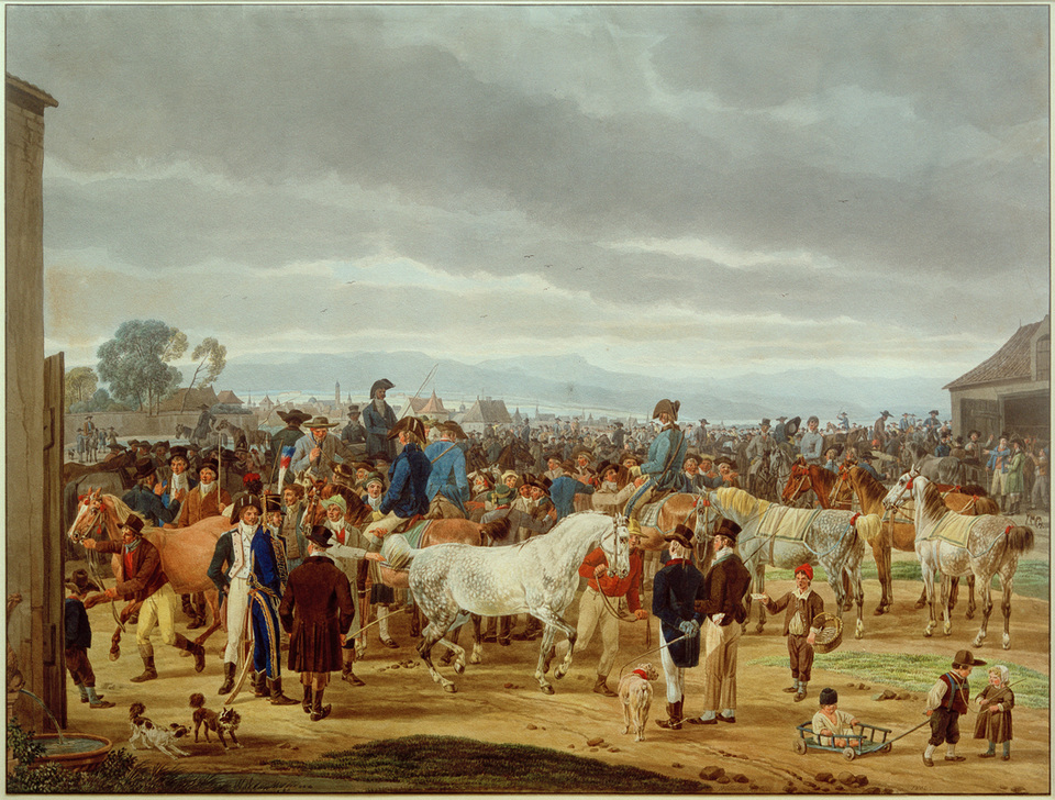 Pferdemarkt von Wilhelm Alexander Wolfgang Kobell
