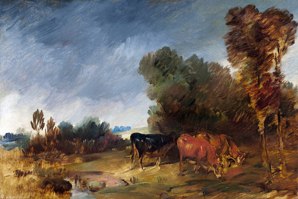 Große Herbstlandschaft mit Kühen von Wilhelm Busch