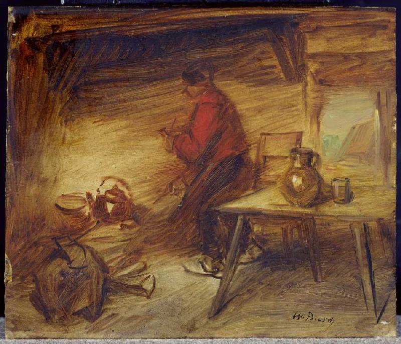 Bauer in einer Stube von Wilhelm Busch
