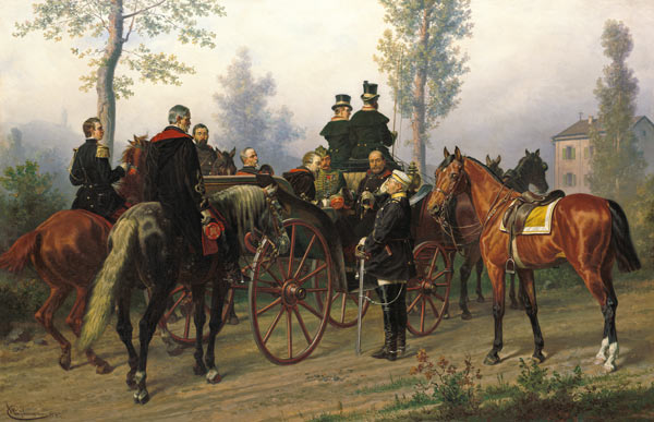 Napoleon III and Bismarck after the Battle of Sedan von Wilhelm Camphausen