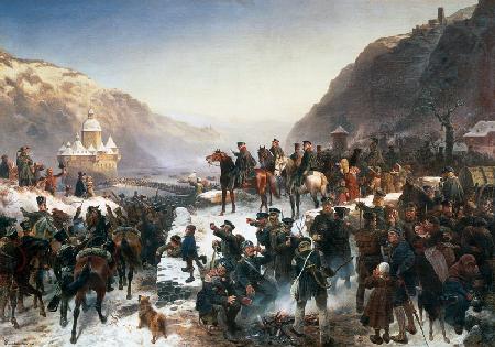 Blüchers Rheinübergang bei Kaub 1860