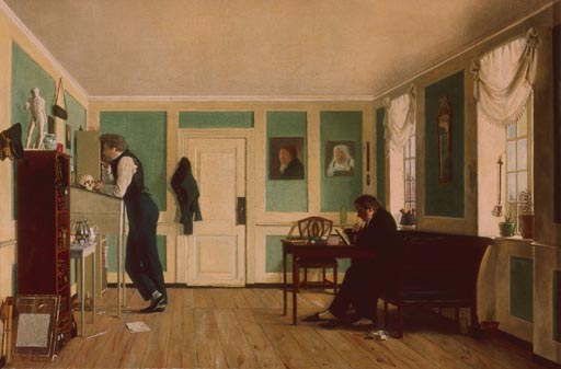 W.F.Bendz, Zimmer an Amaliegade 1826 von Wilhelm Ferdinand Bendz