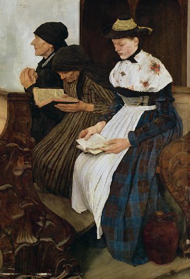 Die drei Frauen in der Kirche 1881