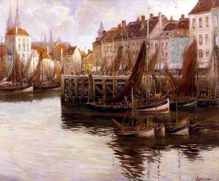 Ostend Harbour von Willem Bataille