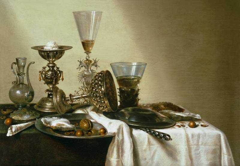 Still Life with Oysters and Nuts von Willem Claesz Heda