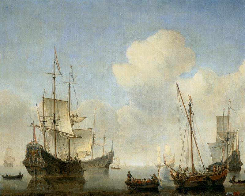 Schiffe an der West-Afrikanischen Küste von Willem van de Velde d.J.