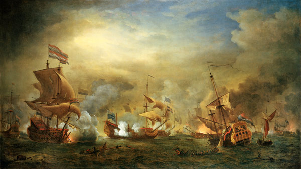 The Battle of the Texel, Kijkduin von Willem van de Velde d.J.