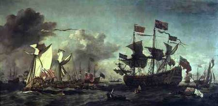 Royal Visit to the Fleet von Willem van de Velde d.J.