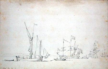 Ships from Sluis von Willem van de Velde d.J.