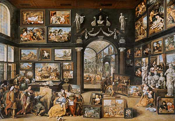 The Studio of Apelles von Willem van II Haecht