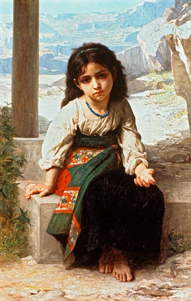 Kleine Bettlerin von William Adolphe Bouguereau