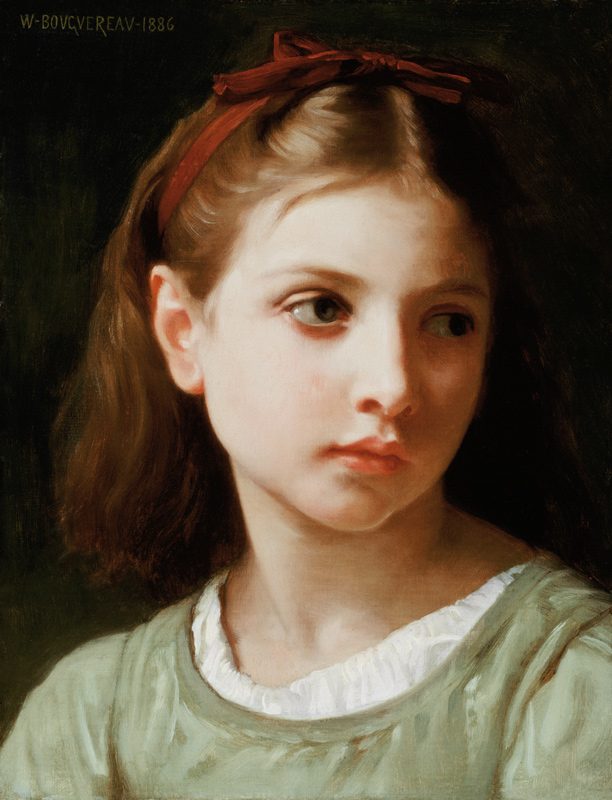 Portrait eines jungen Mädchens - Büste von William Adolphe Bouguereau