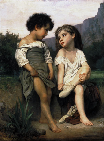 Badende kleine Mädchen von William Adolphe Bouguereau