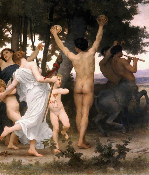 Girl Defending Herself Against Love von William Adolphe Bouguereau