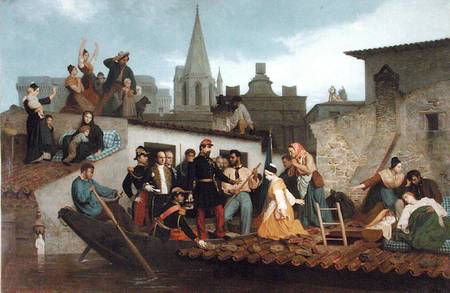 Napoleon III (1808-73) Visiting Flood Victims of Tarascon in June 1856 von William Adolphe Bouguereau