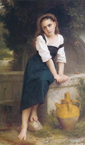 Waisenmädchen am Brunnen 1883