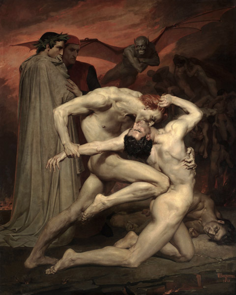 Dante und Vergil in der Hölle von William Adolphe Bouguereau