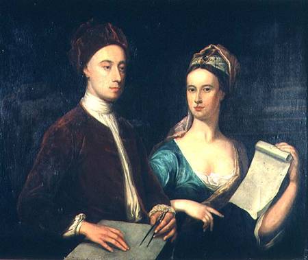  Portrait of Richard Boyle, 3rd Earl of Burlington (1695-1753) and his wife Lady Dorothy Savile (169 von William Aikman