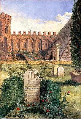 Keats' Grave in the Old Protestant Cemetery in Rome, 1873 1928