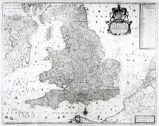 A New Map of the Kingdom of England and the Principalitie of Wales von William Berry