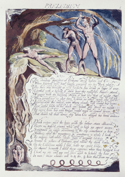 Illu. zu America,  a Prophecy von William Blake