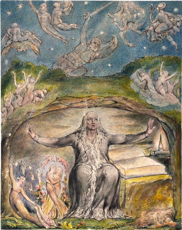 Milton im hohen Alter (aus John Miltons L'Allegro und Il Penseroso) von William Blake