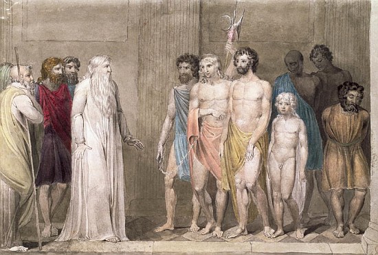St. Gregory and the British Captives von William Blake