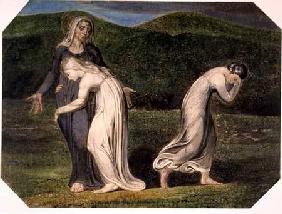 Naomi entreating Ruth and Orpah to return to the land of Moab, from a series of 12 known as 'The Lar 1795
