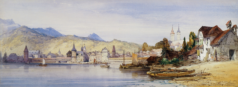 Luzern vom Vierwaldstättersee aus von William Callow