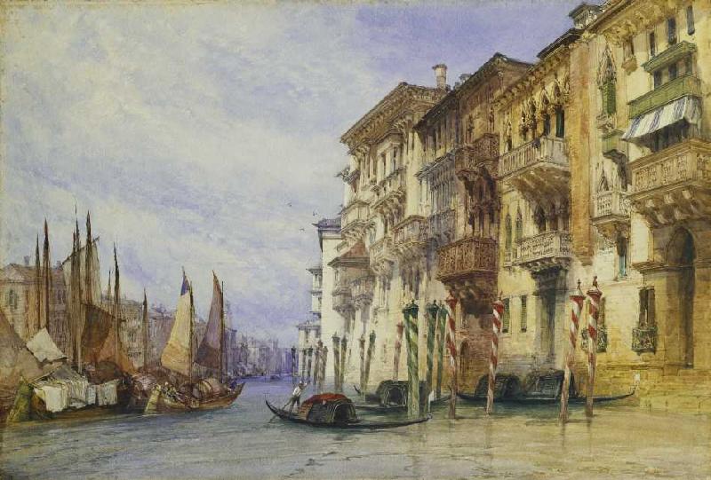 Am Eingang zum Canal Grande, Venedig von William Callow