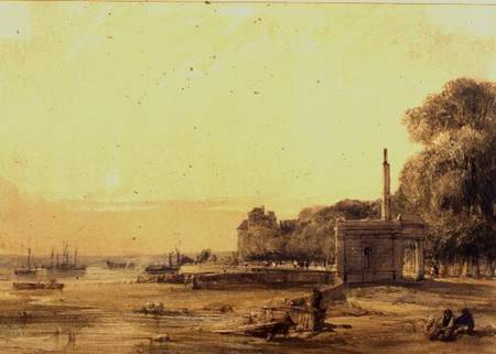 A View, Possibly on the Seine at Evening von William Callow