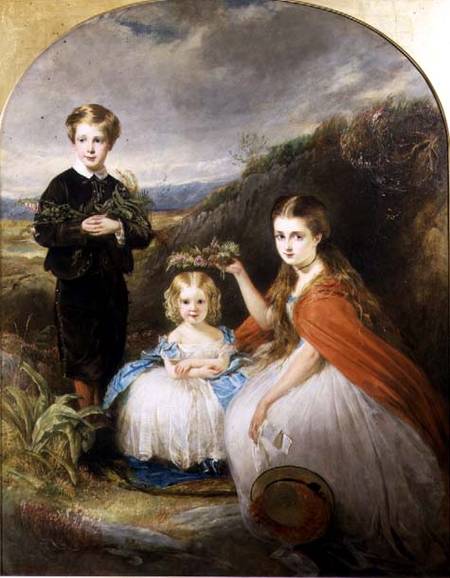 Portrait of the Middleton Children: Jessie Caroline (Colla) (b.1851) Alfred Harold (b.1857) and Alic von William Crawford