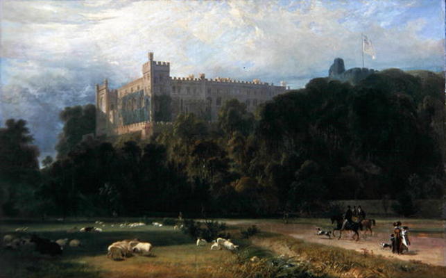View of Arundel Castle from the south-east, 1823 (oil on canvas) von William Daniell