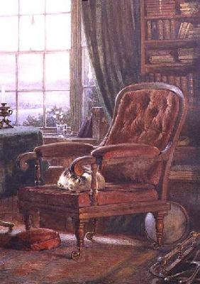 John Ruskin's study at Brantwood, Cumbria 1882
