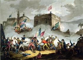 Defence of the breach at St. Jean d'Acre, May 8th 1799, from 'The Martial Achievements of Great Brit 18th
