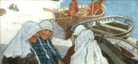 Breton Fishergirls von William Henry Bartlett