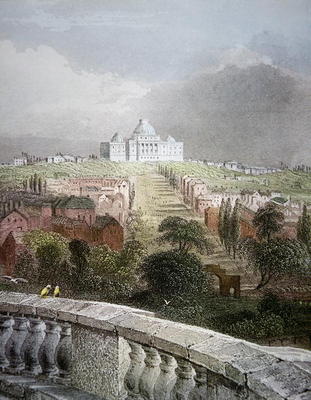View of the Capitol from the White House in 1840 (coloured engraving) von William Henry Bartlett