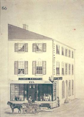 Apothecary shop of James Emerton in Salem c.1850  &