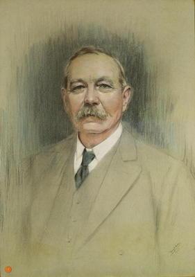 Portrait of Sir Arthur Conan Doyle (pastel on paper) 1639