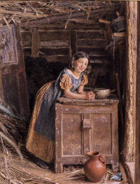 A Rustic Beauty von William Henry Hunt