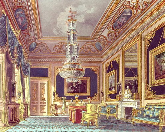 The Blue Velvet Room, Carlton House from Pyne''s ''Royal Residences'' von William Henry Pyne