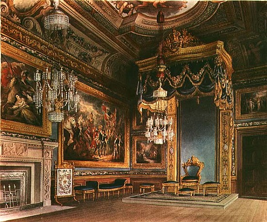 The King''s Audience Chamber, Windsor Castle from Pyne''s ''Royal Residences'' von William Henry Pyne