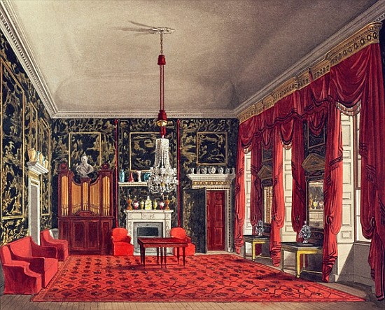 The Queen''s Breakfast Room, Buckingham House; engraved by Daniel Havell (1785-1826) from ''The Hist von William Henry Pyne