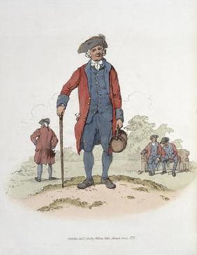Chelsea Pensioner, from 'Costume of Great Britain', published by William Miller, 1805 (colour litho) 1911